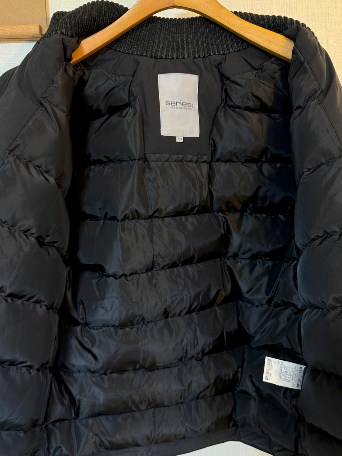 [L]시리즈 구스다운 니트패치 패딩 자켓 상품이미지5