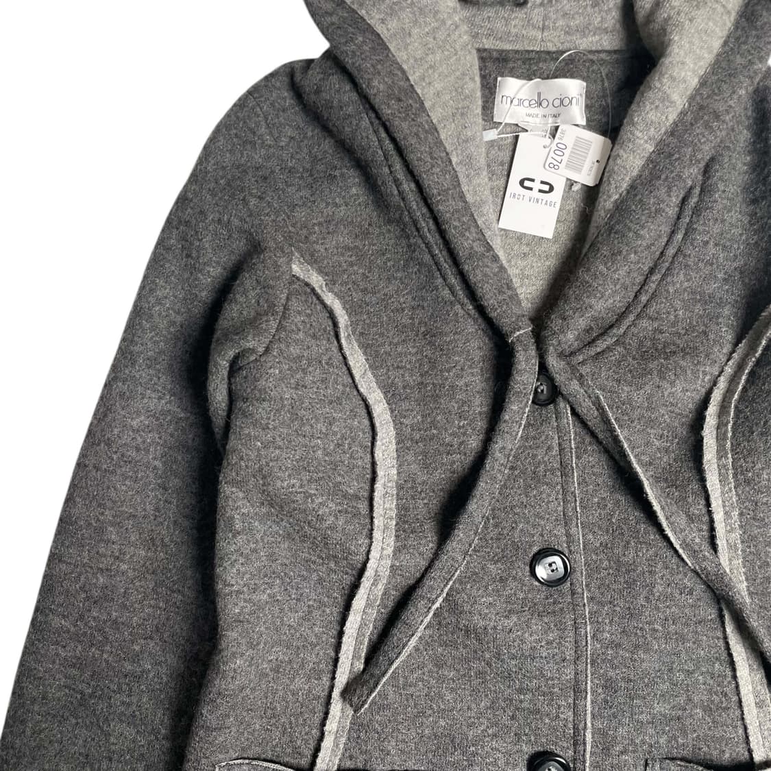 Marcello cioni 컷오프 울100 코트 (Italy)   상품이미지7