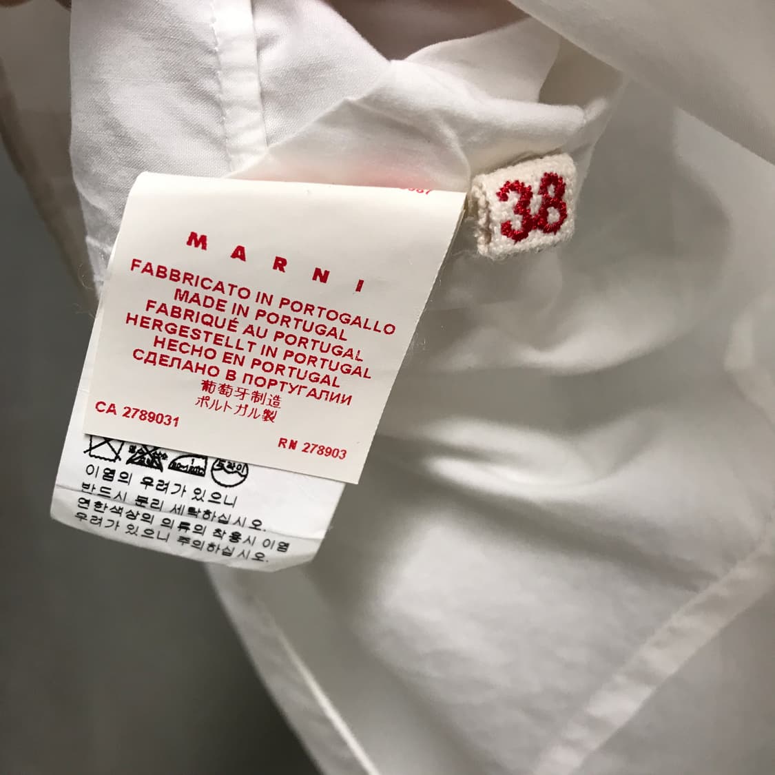 마르니 화이트 반팔 블라우스 38(W) 상품이미지5