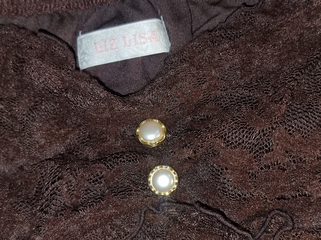 초희귀 리즈리사 초코 레이스 원피스 히메갸루 라떼갸루 빈티지 상품이미지4