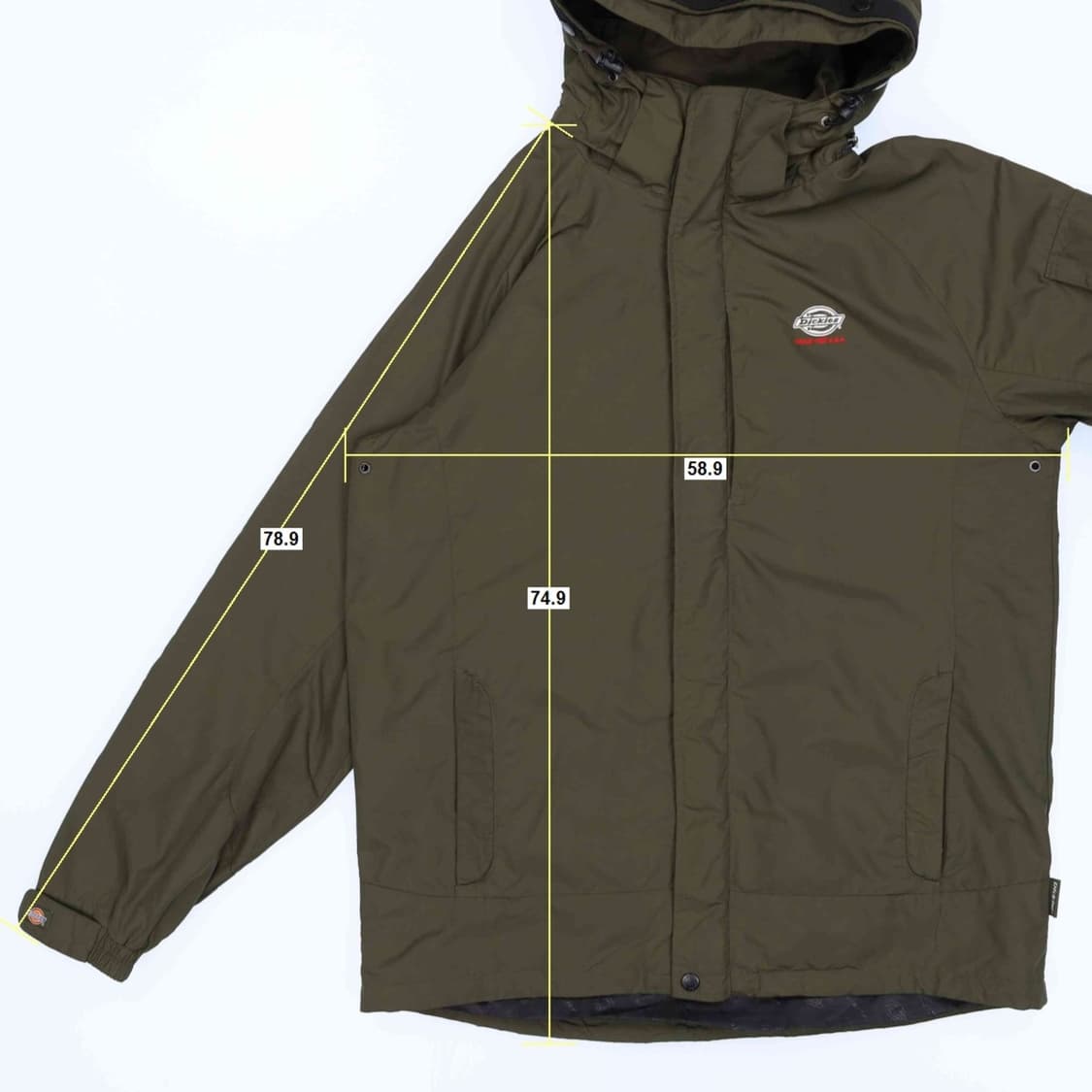 [L] 디키즈 올드스쿨 포켓 윈드 바람막이 점퍼 카키 3844 상품이미지10
