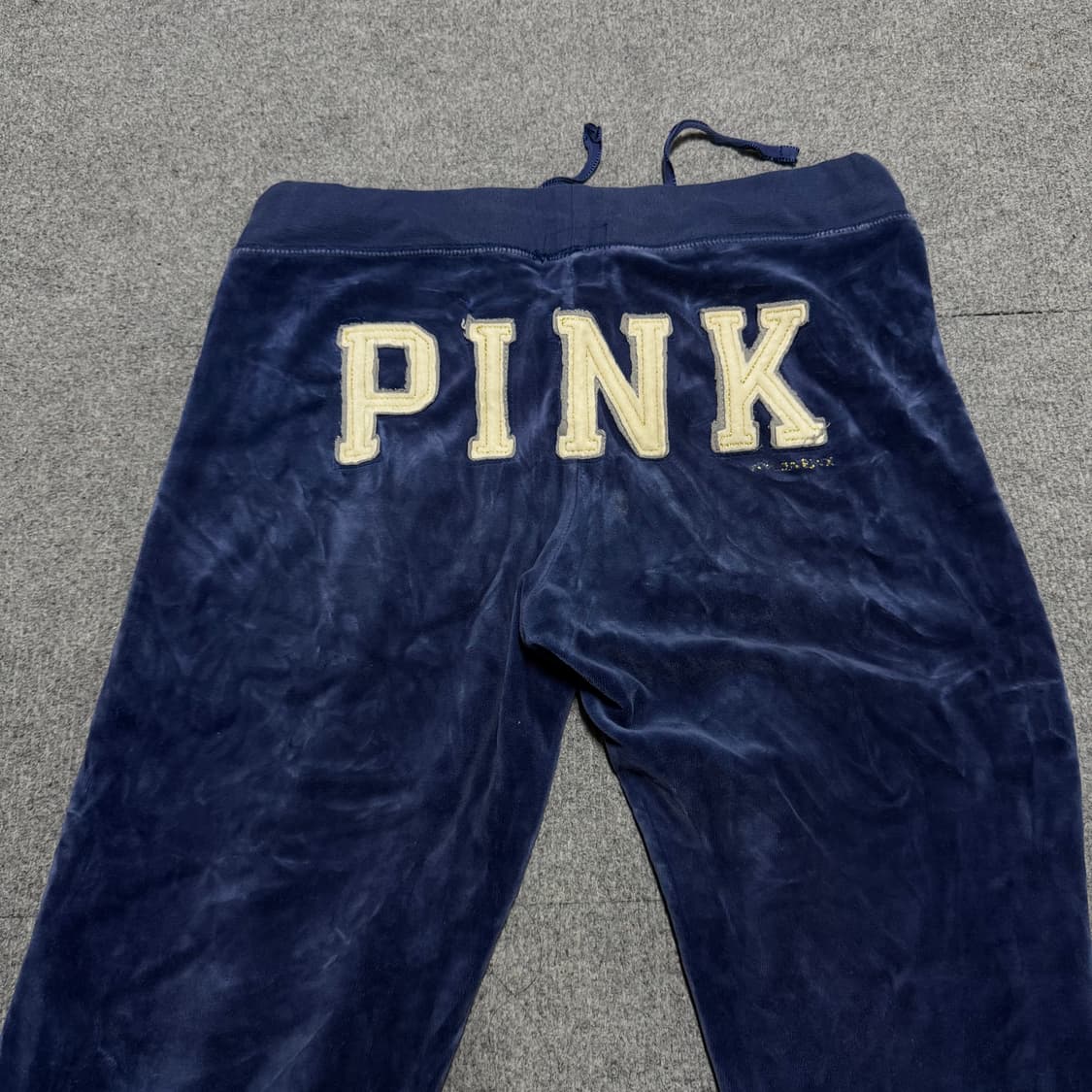 빅토리아 시크릿 PINK 벨벳 네이비 후드집업 S 상품이미지3