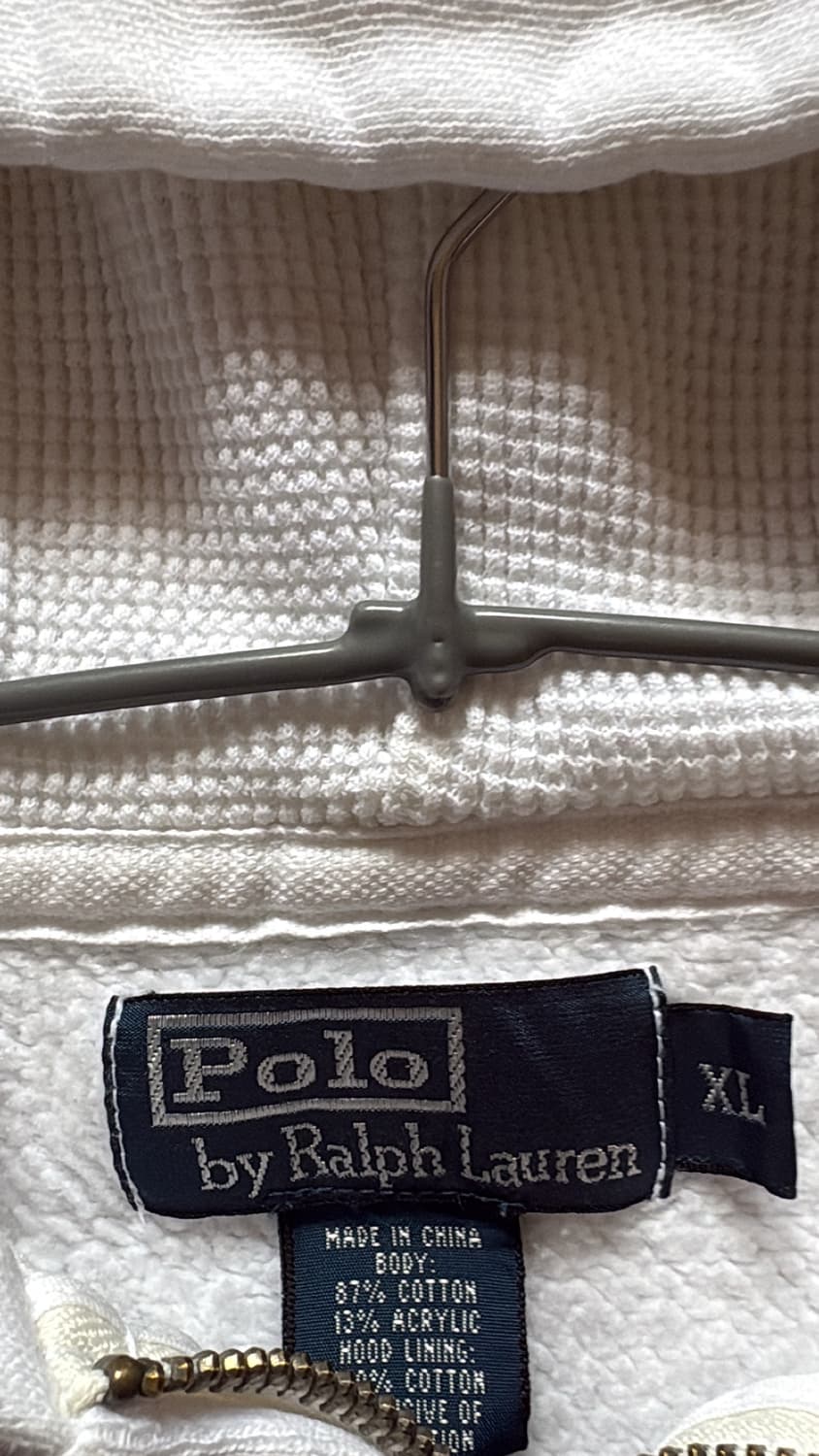폴로랄프로렌 화이트 빅로고 후드집업 xl 상품이미지3