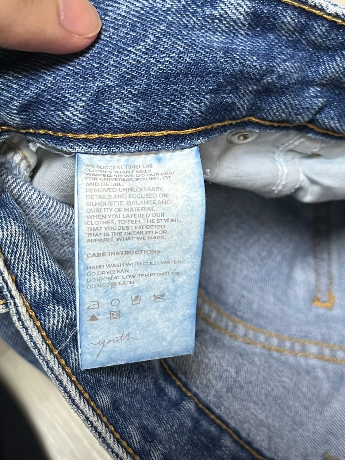 youth 유스 스트럭쳐 데님팬츠 s 상품이미지5