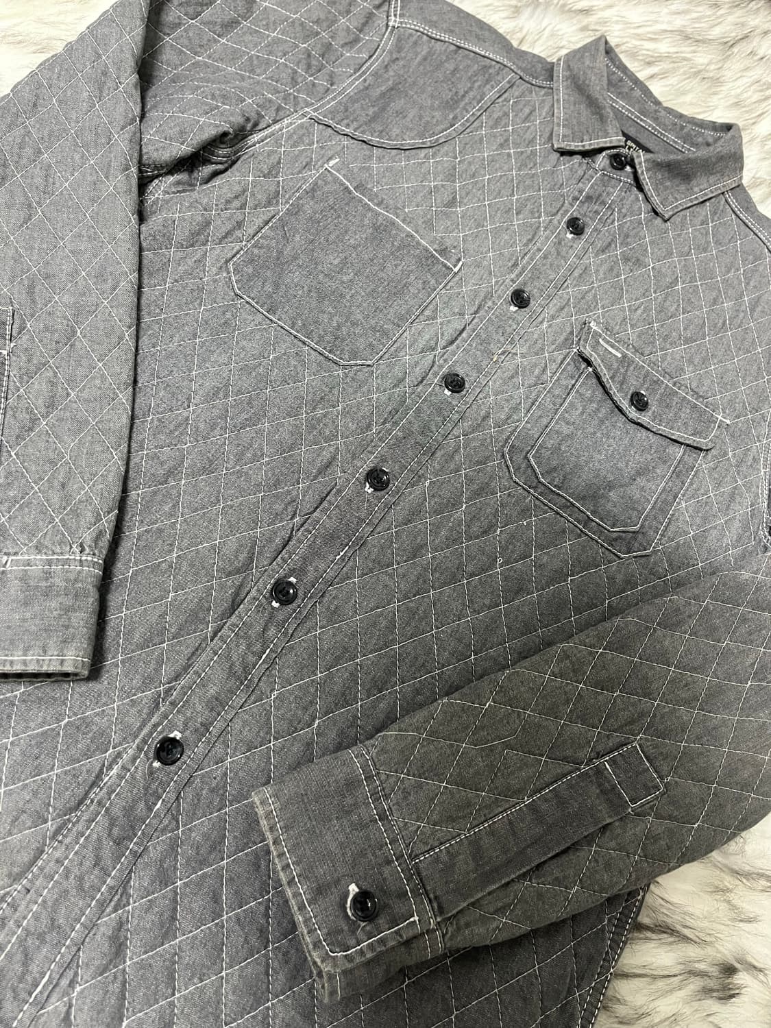 [S] 올세인츠 퀄팅 워크 셔츠 상품이미지3