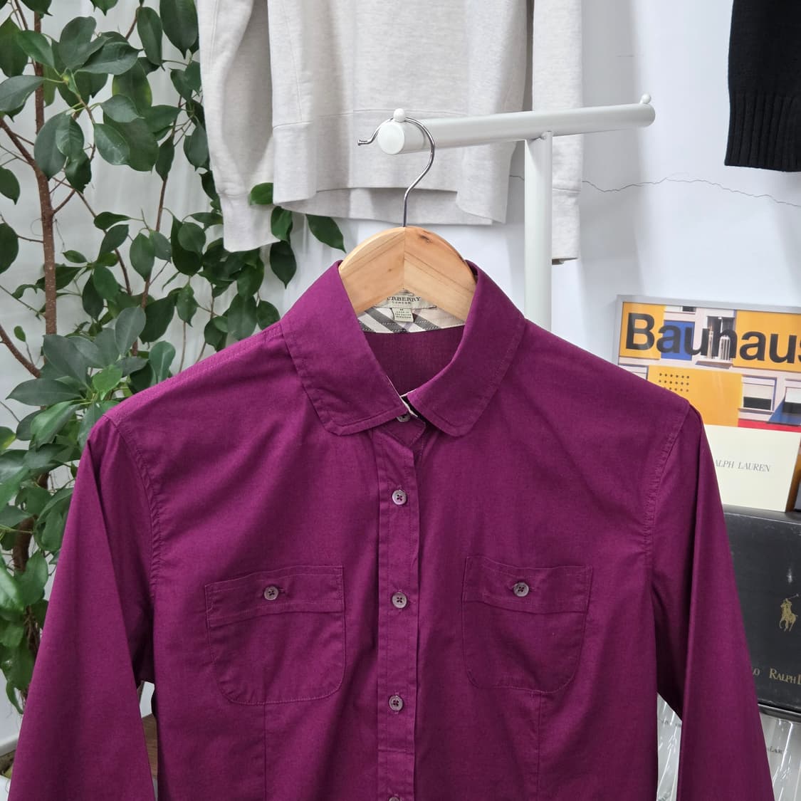 버버리 우면 솔리드 셔츠 M  상품이미지2