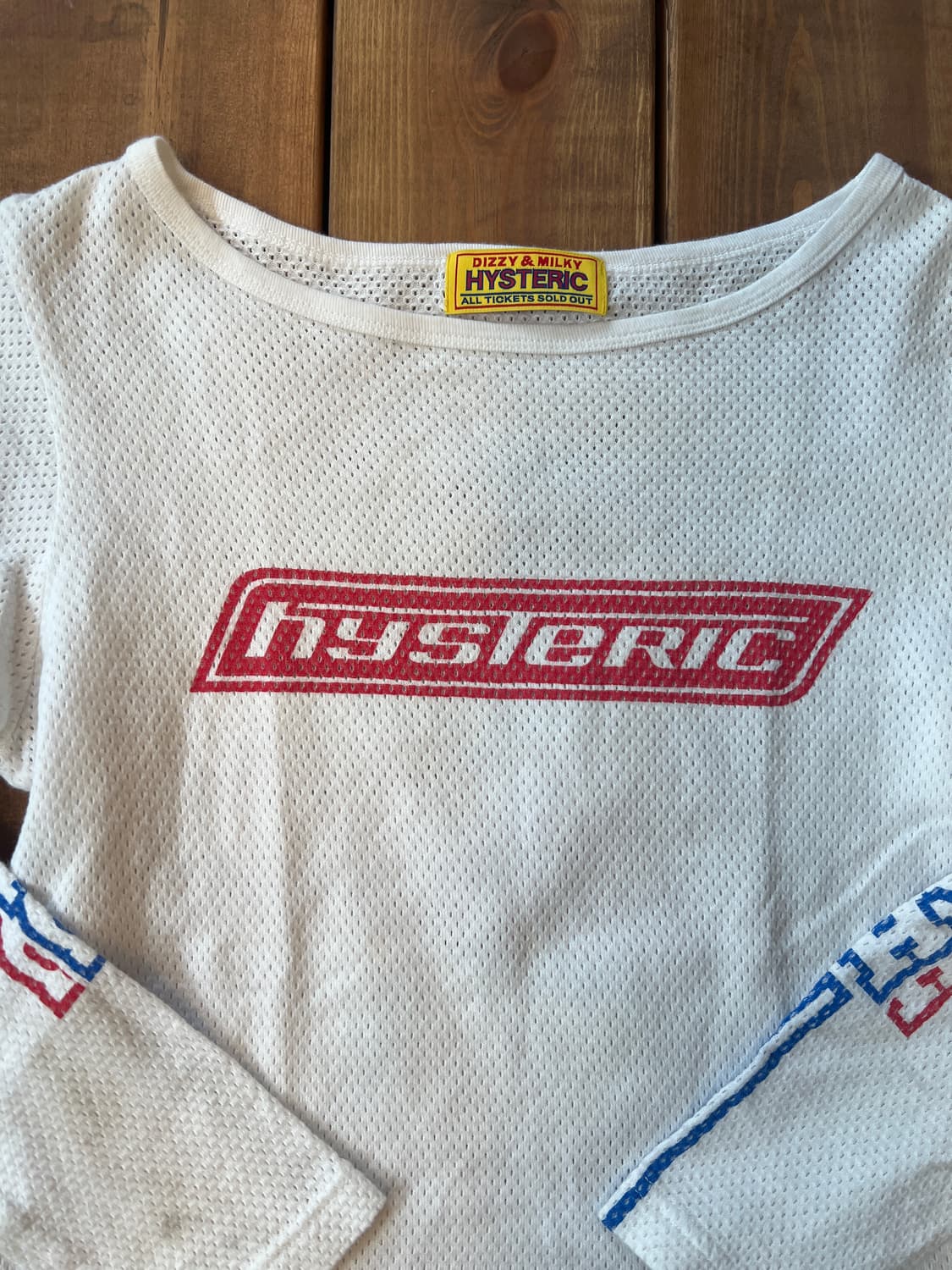 히스테릭글래머 화이트 메쉬 로고 롱슬리브 상품이미지7