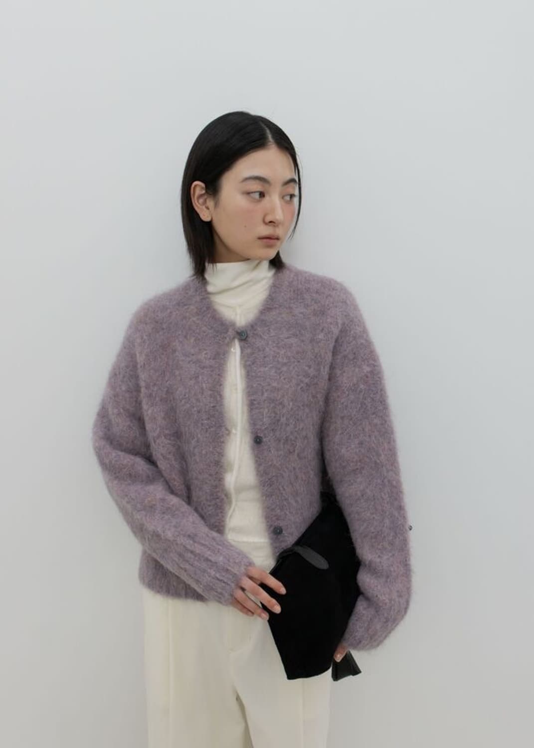 GBH 25FW SURI ALPACA CARDIGAN PURPLE 상품이미지1