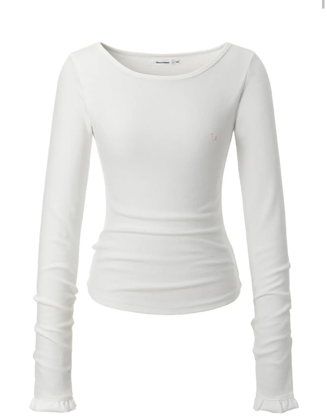 쓰리타임즈 히든로고긴팔티 s 판매해요 상품이미지1