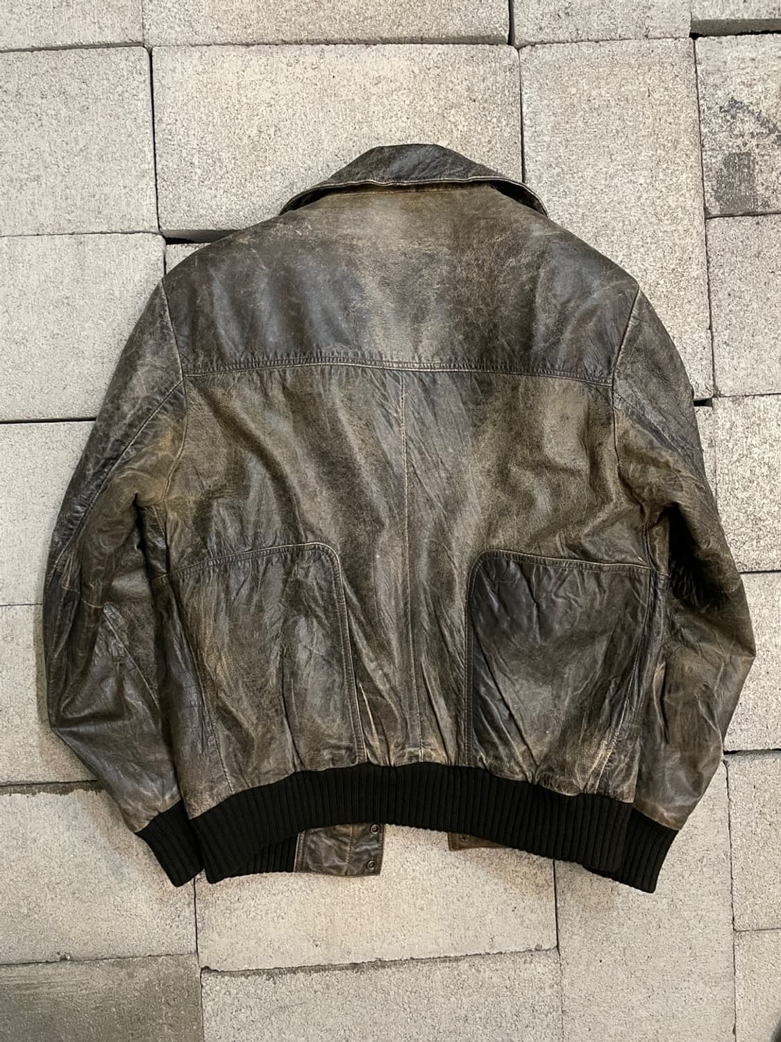 페페 진스 염소 가죽 봄버 자켓  상품이미지5