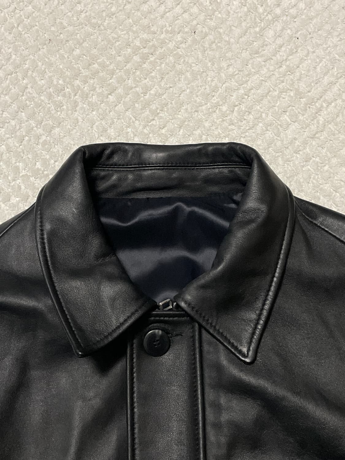 YEARS AGO 이얼즈어고 램스킨 양가죽 레더 블루종 자켓 상품이미지4