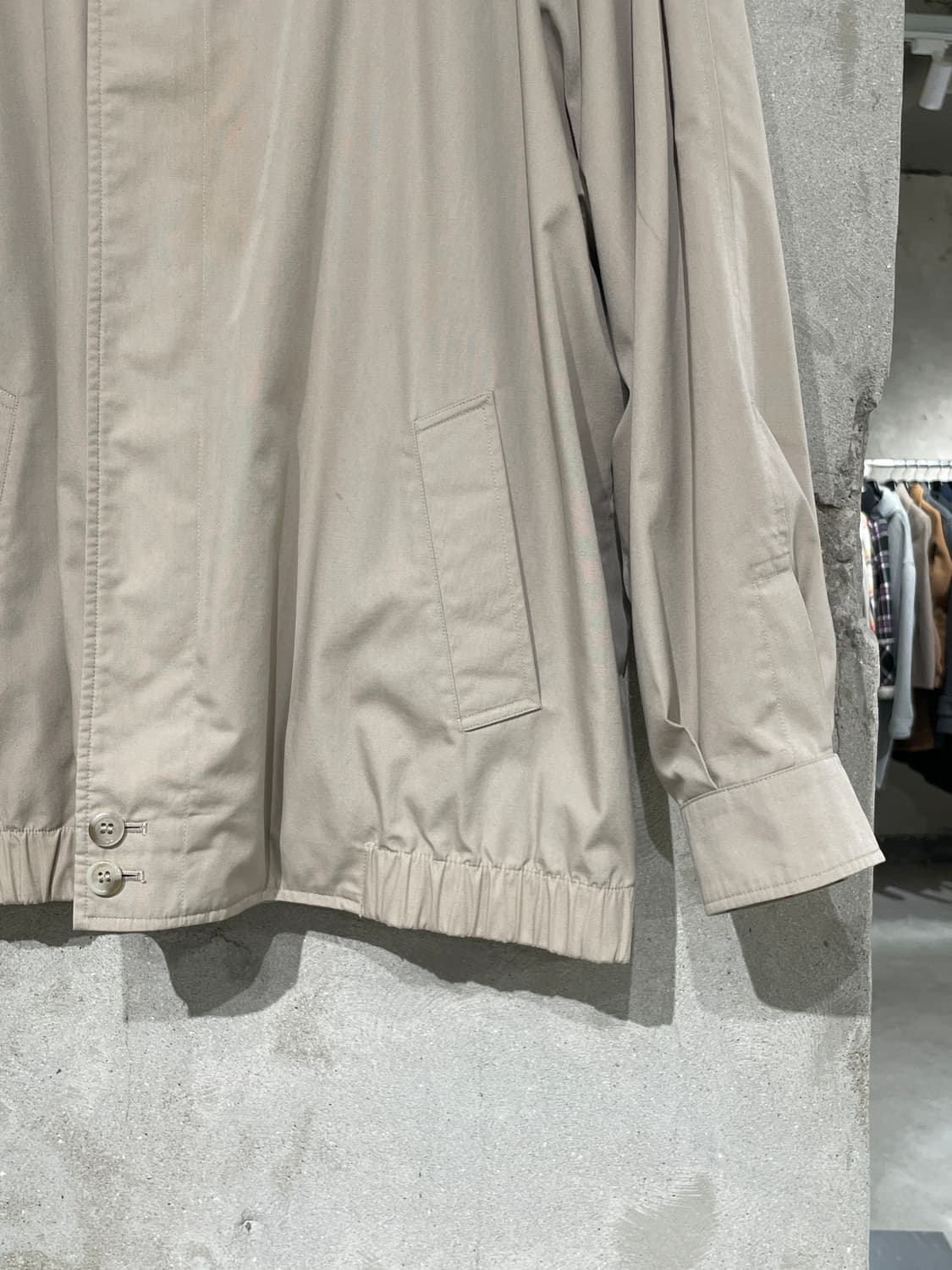 버버리 라이트 베이지 히든 집업 블루종 자켓 상품이미지5