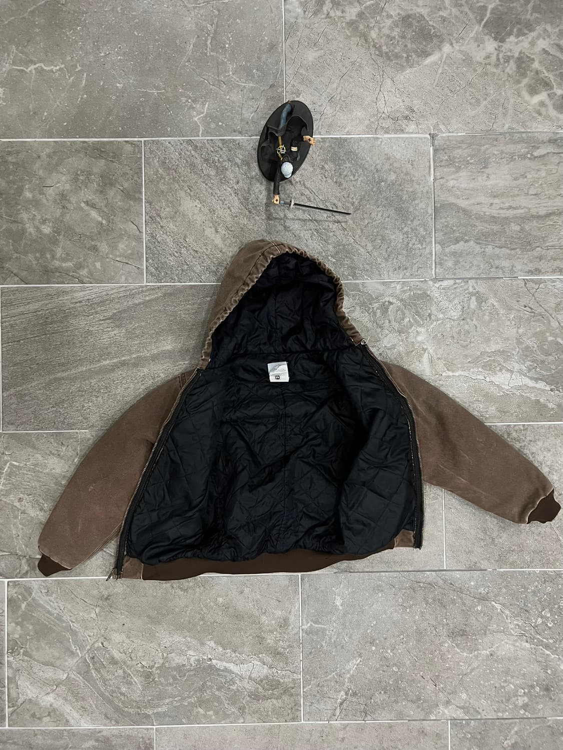 (M) 칼하트 후드 덕 액티브 보이즈 자켓 Y06 CHT 체스트 넛 상품이미지3