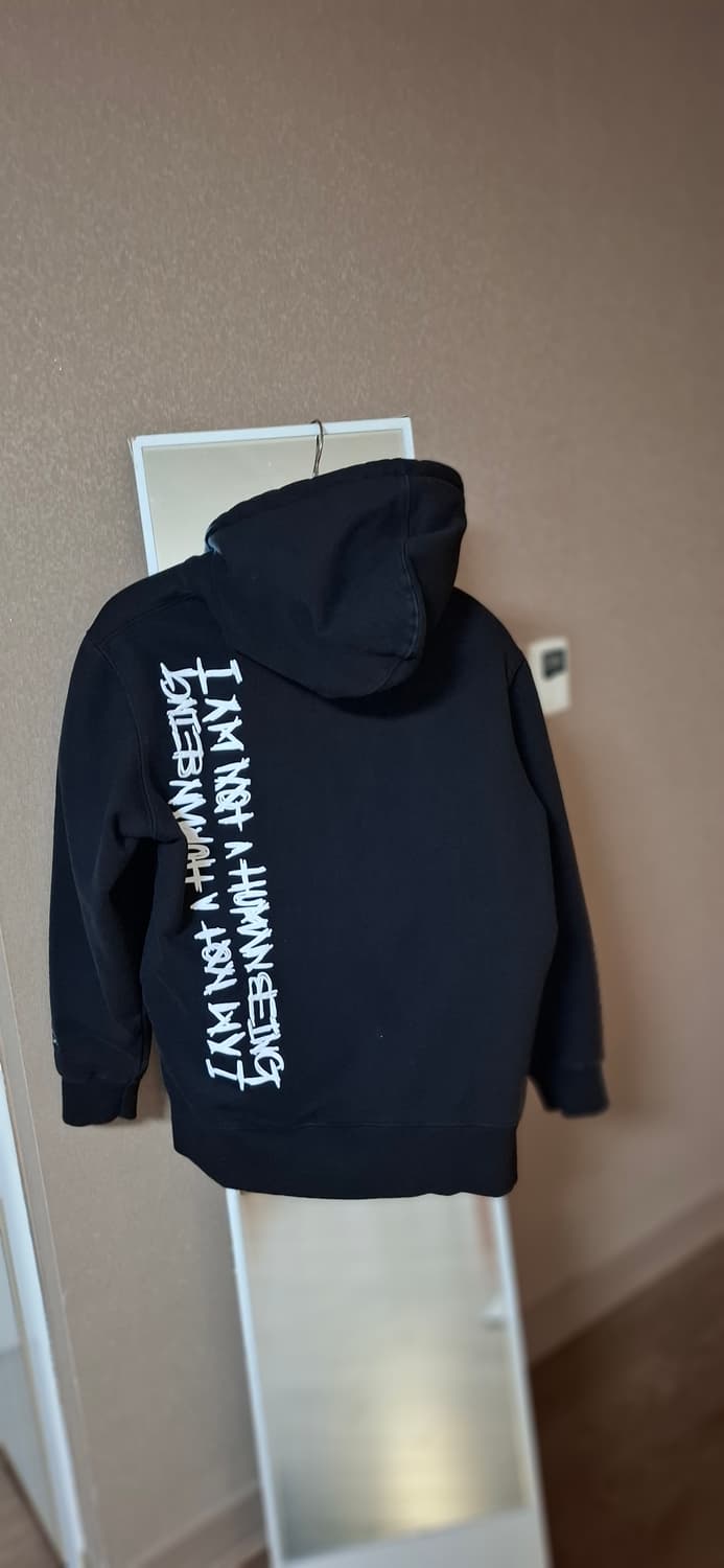 아임낫어휴먼비잉 블랙 후드티 M 상품이미지3