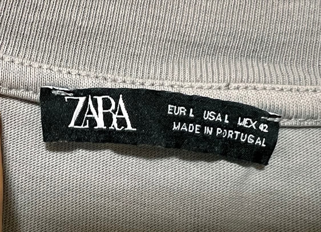 ZARA 자라 남자 오버핏 워시드 반팔티셔츠 라운드넥 XXXL 115 상품이미지4