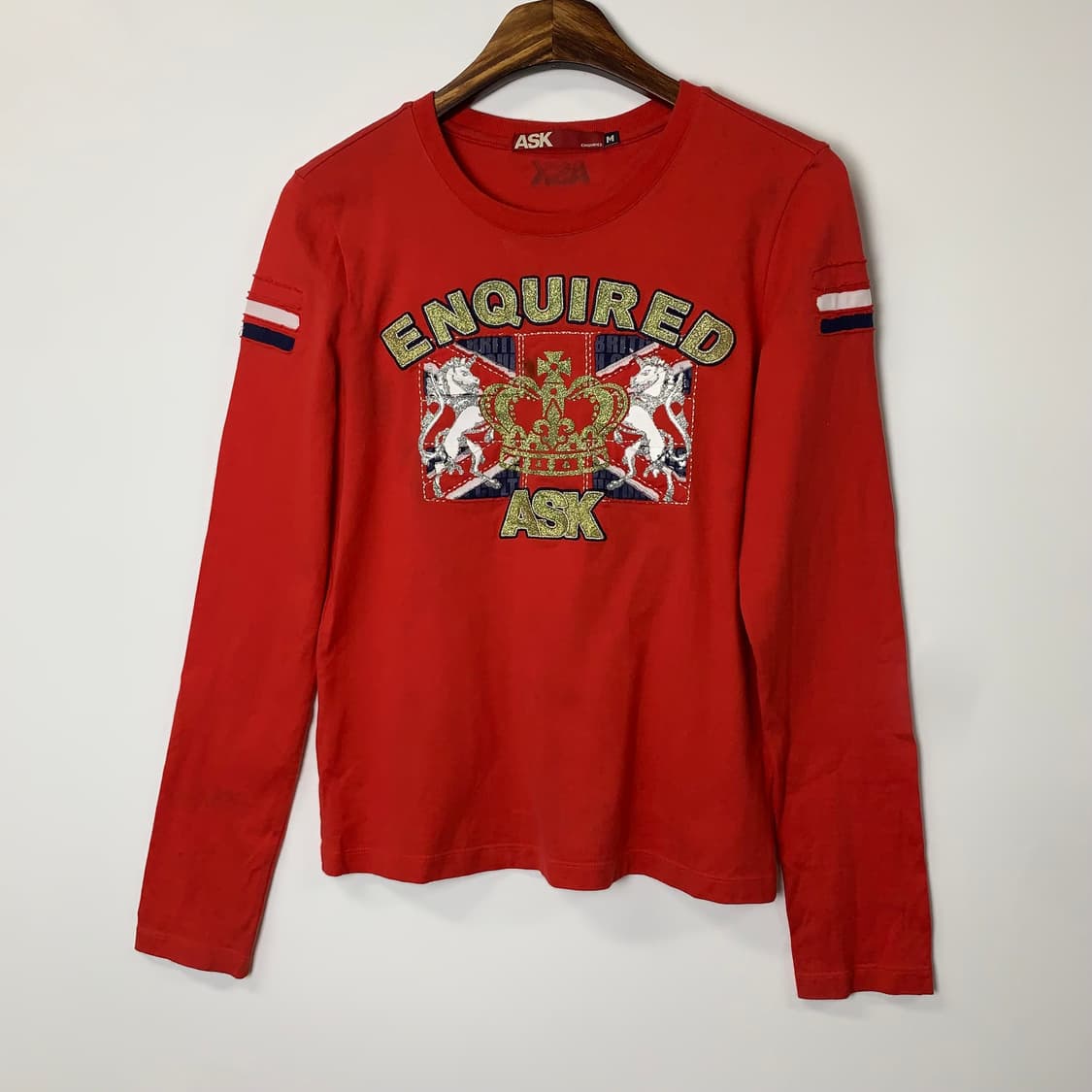 Ask  y2k 와투케 레드 롱 슬리브 상품이미지2