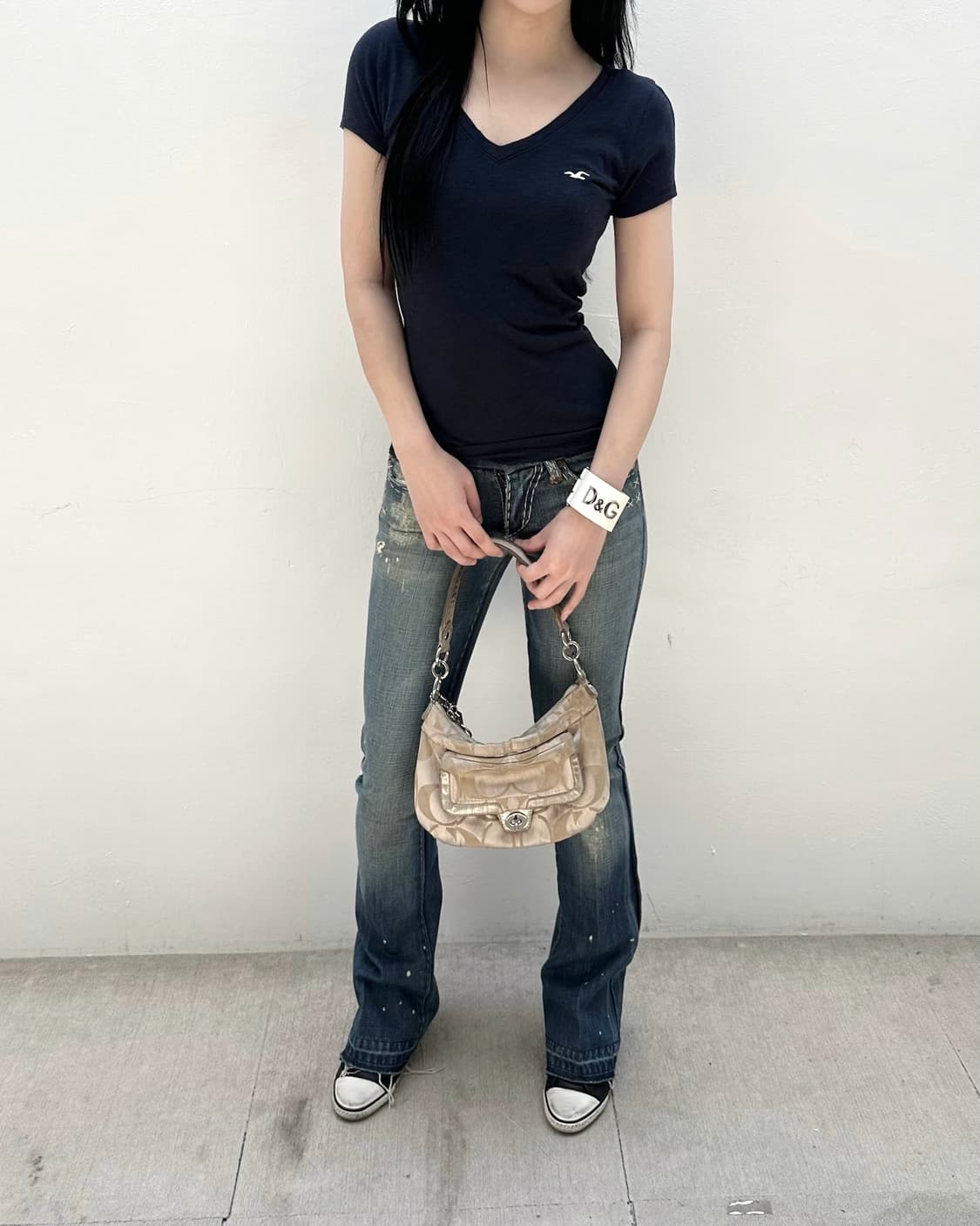 Hollister navy logo short sleeve 상품이미지1