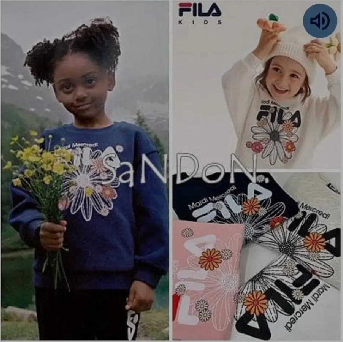 6만 s급 마르디 휠라FILA 콜라보 155 맨투맨 실측 성인s 상품이미지2