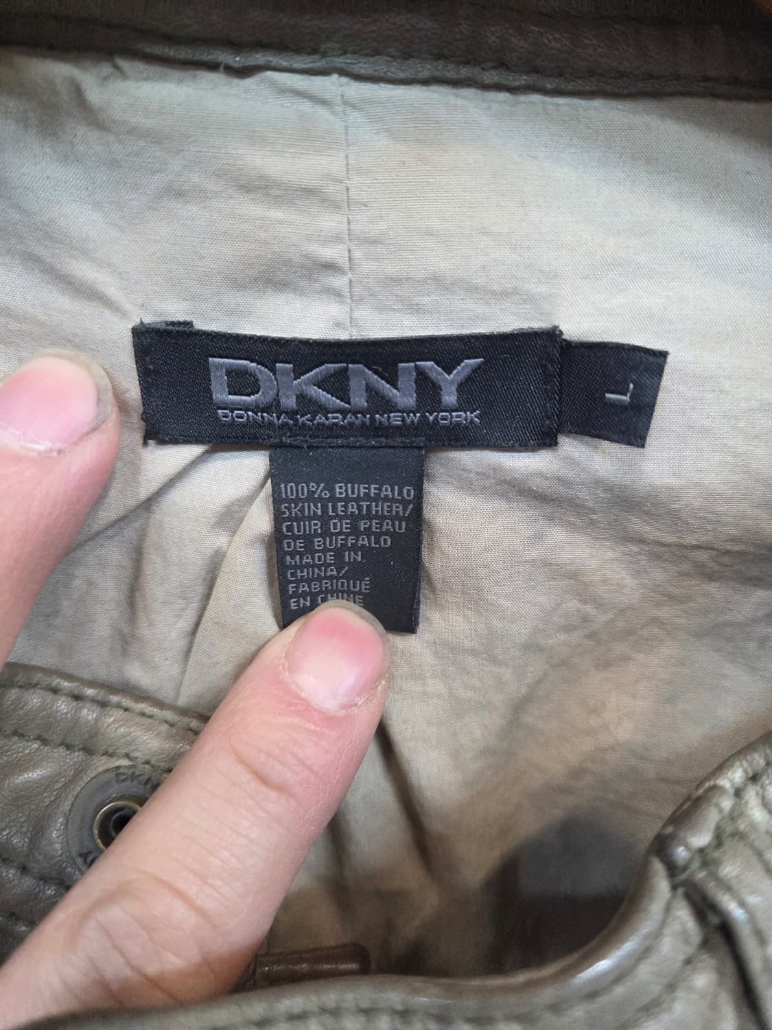 Dkny 빈티지 소가죽 투웨이 라이더 자켓 L 상품이미지5