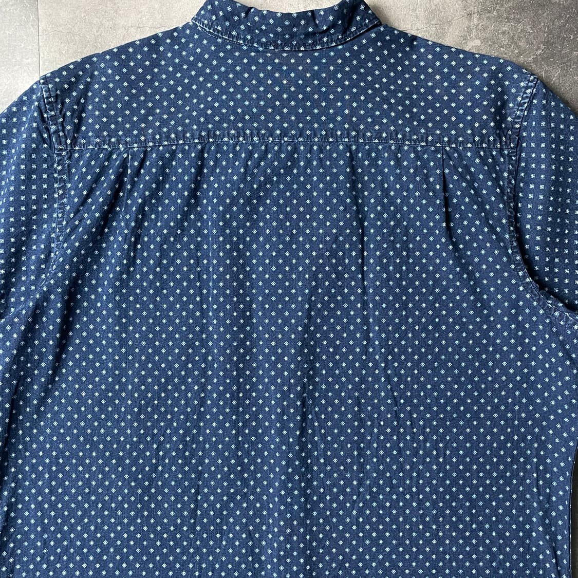 GEORGE 조지 빈티지 네이비 코튼 데님 반팔 셔츠 A00790 상품이미지7