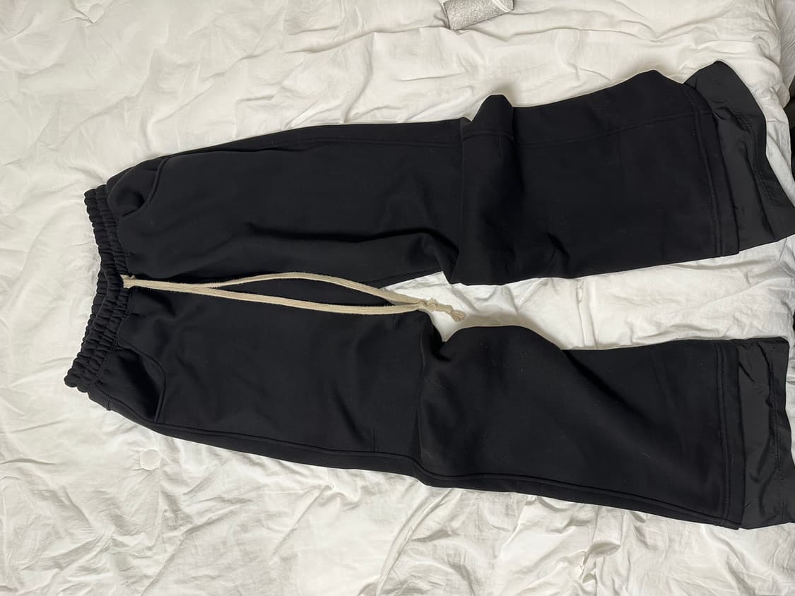 [os] 왑웍스 플레어 레이어드 스웻팬츠 블랙 상품이미지4