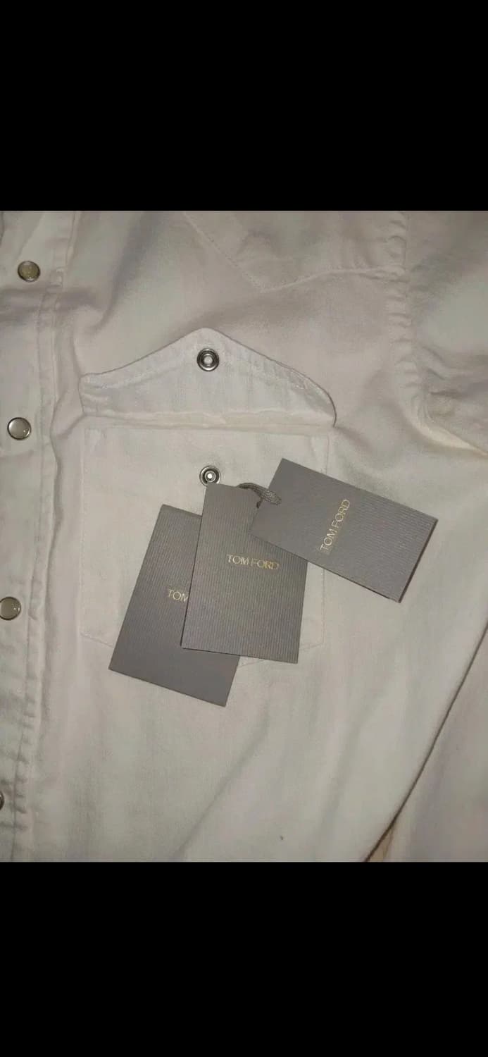TOM FORD WHITE COTTON WESTERN SHIRTS 상품이미지3