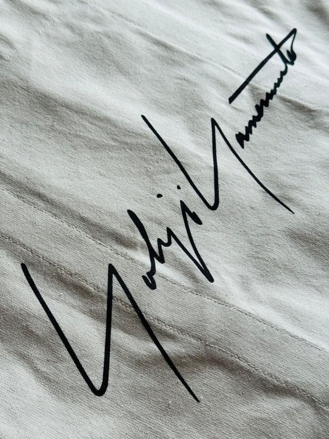 요지 야마모토 코튼 캔버스 레터링 토트백 상품이미지3