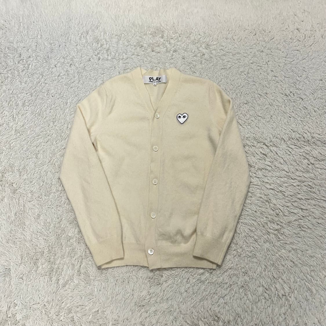 Comme des Garçons white wool cardigan 상품이미지4