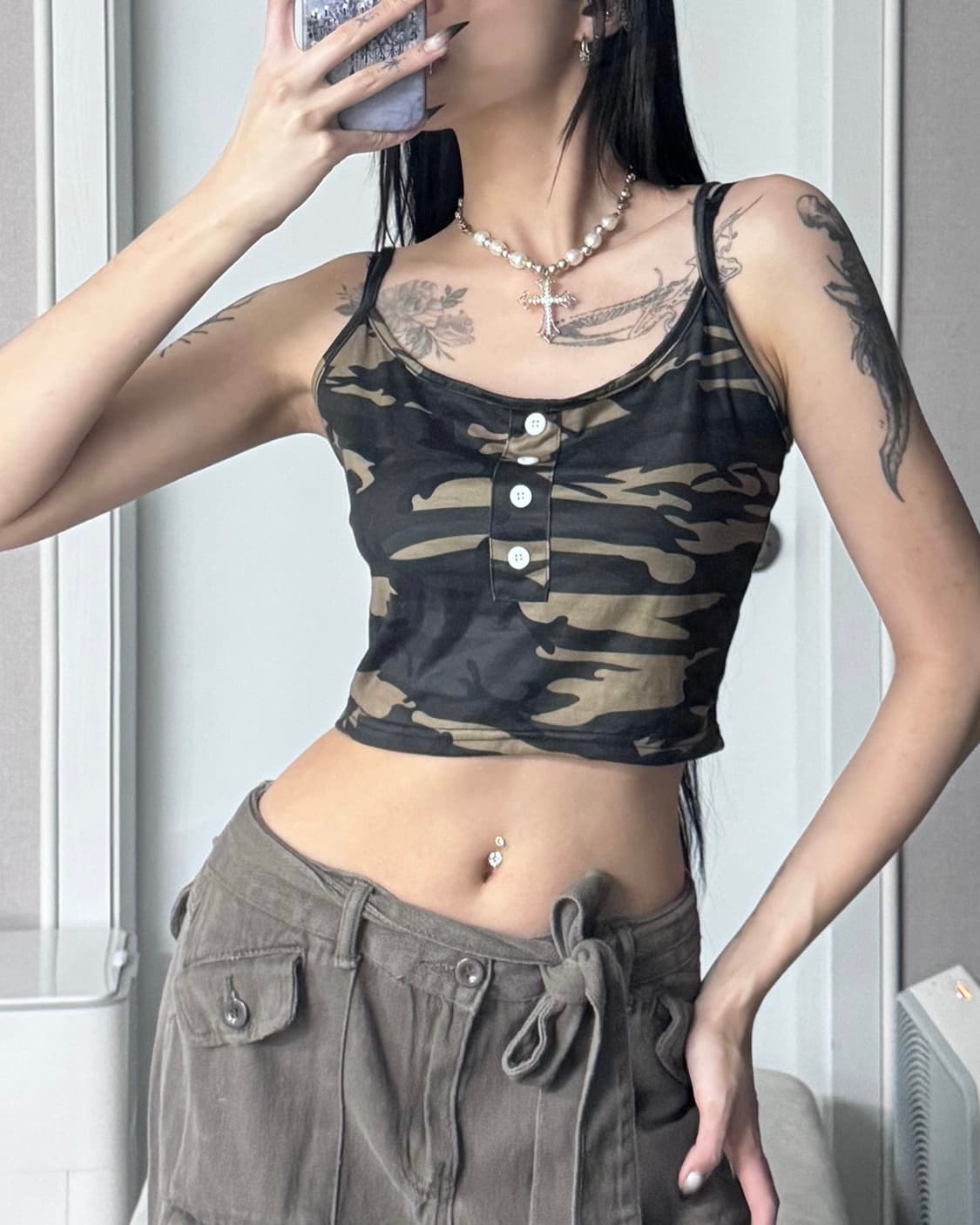 ༒ Camouflage sleeveless 상품이미지2