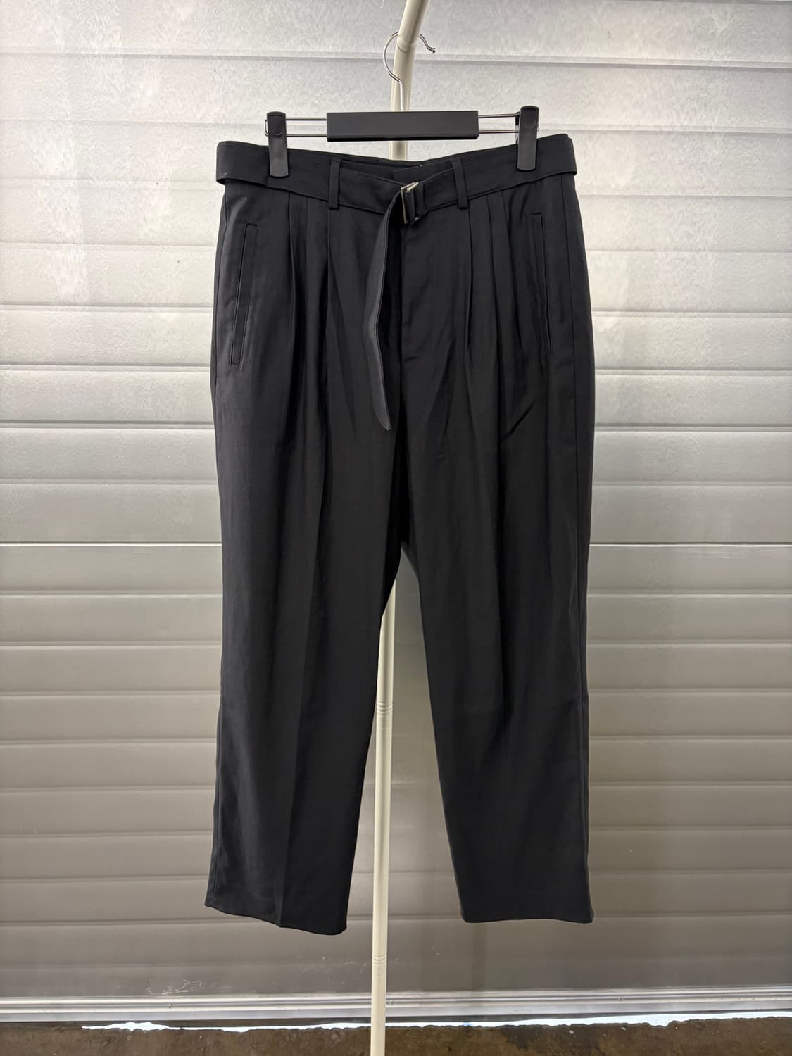 OX Studios 벨트 슬랙스 블랙 46 상품이미지2