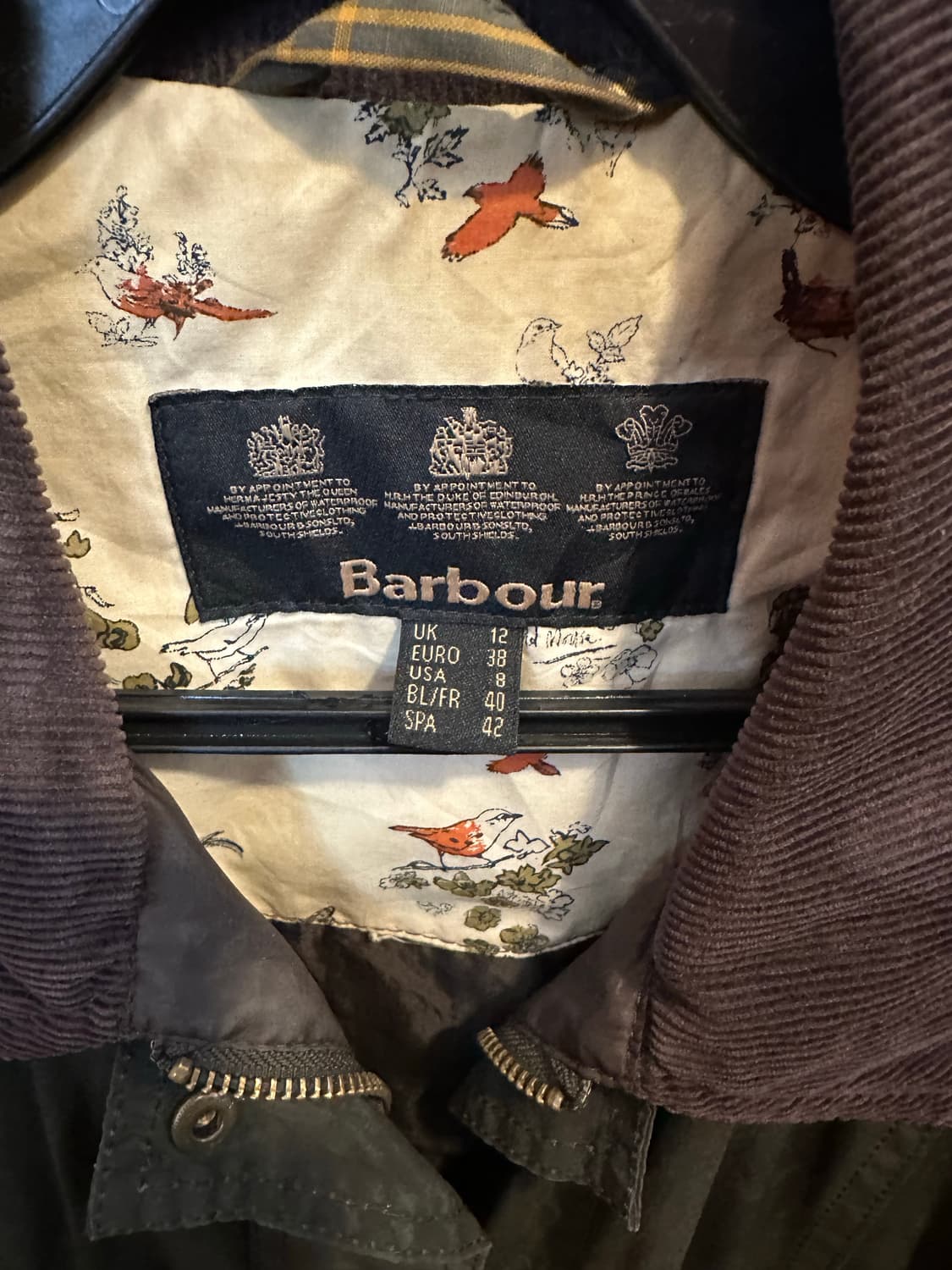 바버 비드넬 왁스 자켓 UK12 사이즈 (M) 상품이미지2