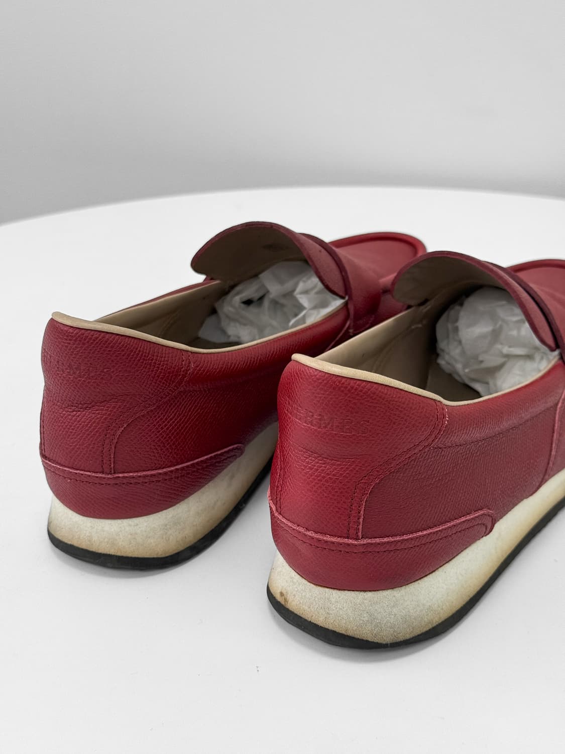Hermès Red Calf Leather Loafers 43 상품이미지3