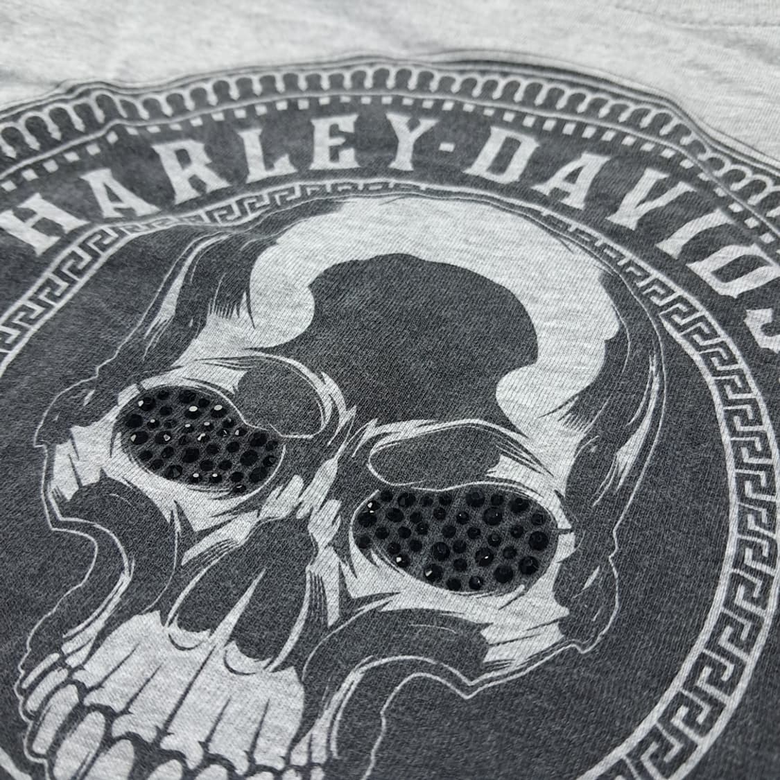 CL566 XL 할리데이비슨 해골비즈 헤더그레이 티셔츠 긴팔티 상품이미지7