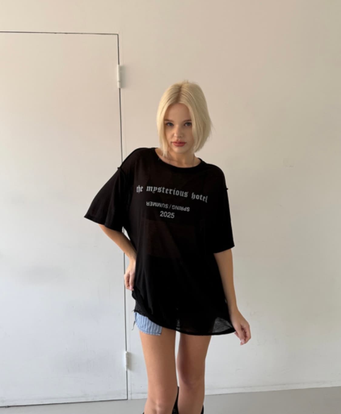 더미스테리어스호텔 시스루 박스 티 상품이미지2