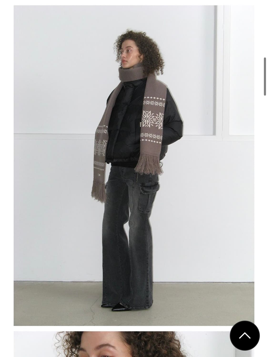 락케이크 노르딕 니트 머플러 브라운 상품이미지3