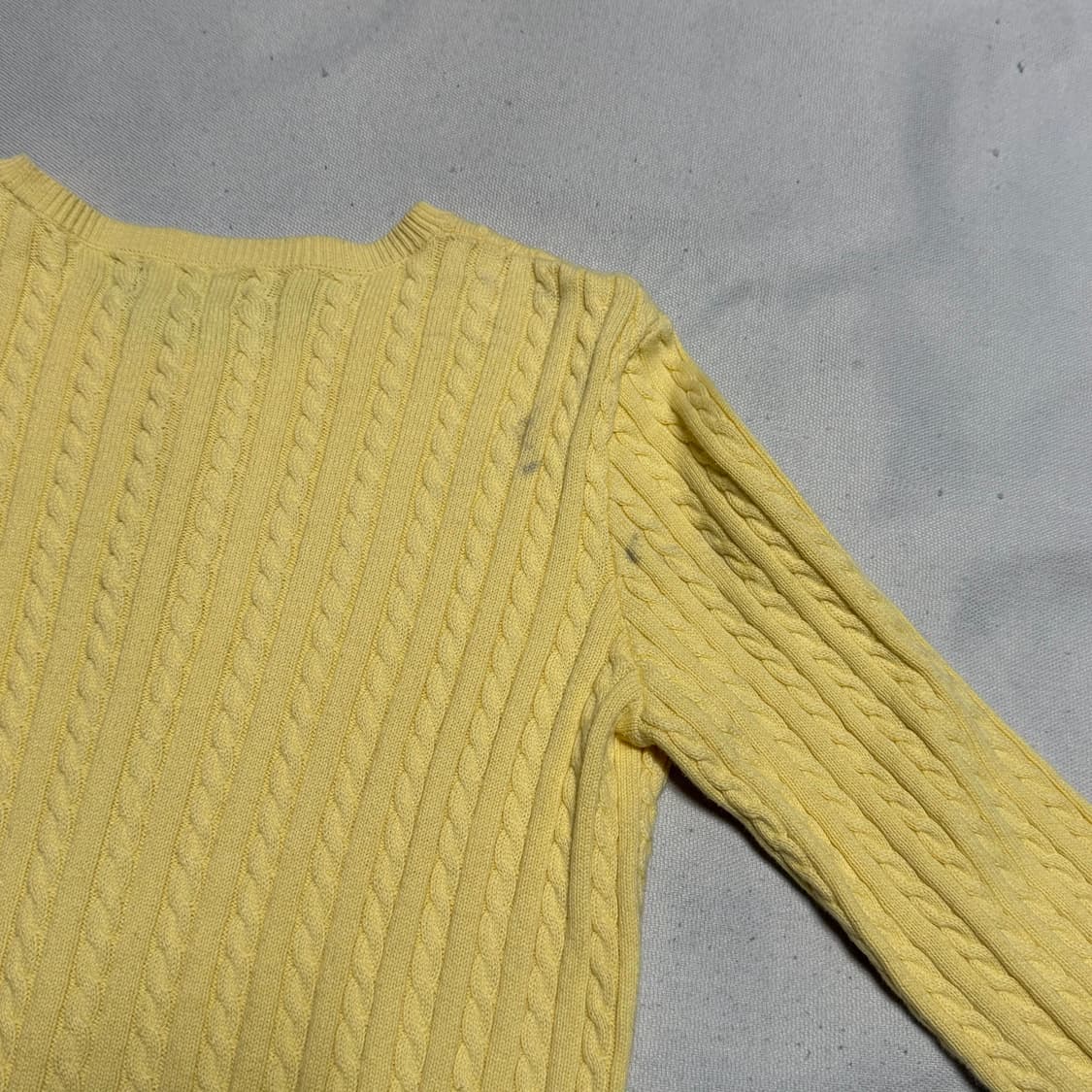 Polo Ralph Lauren 여성 옐로우 케이블 가디건 상품이미지5