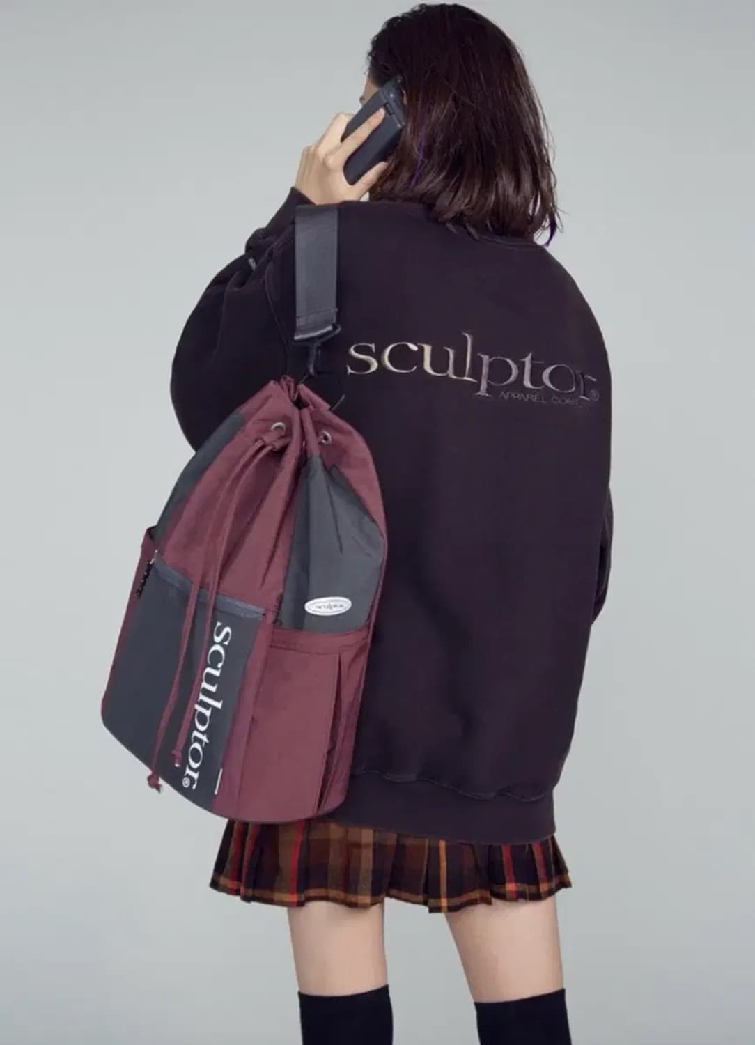 스컬프터 드로우 스트링 복조리 슬링백 가방 상품이미지4