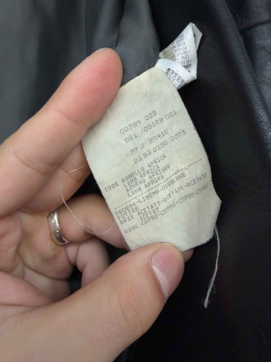 90s 엠포리오 아르마니 레더 블레이져 상품이미지3