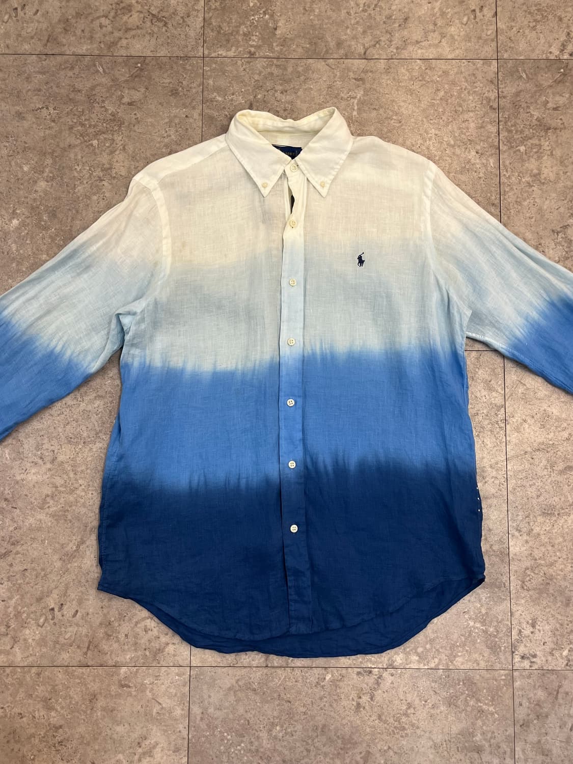 폴로 랄프로렌 린넨 그라데이션 셔츠 블루 M #csz3740 상품이미지4