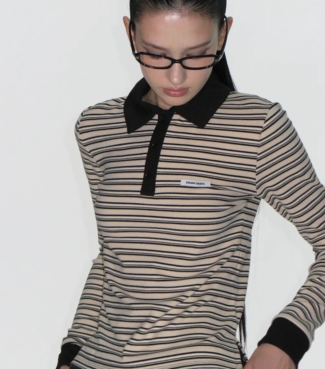 크랭크 멀티 스트라이프 폴로 셔츠 (아이보리) 상품이미지1