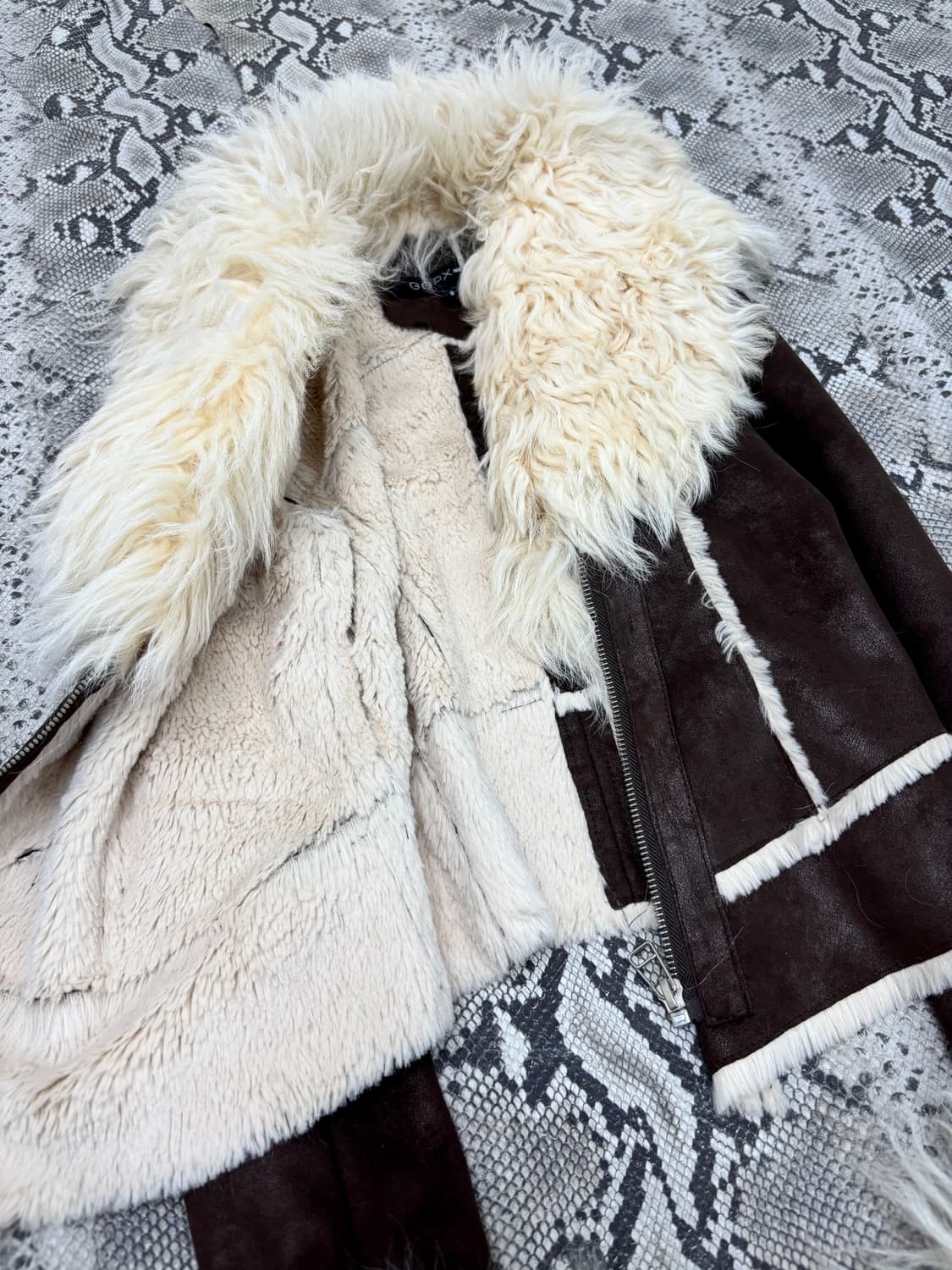 00’s Design Side Zipper White Sheep Fur  상품이미지6