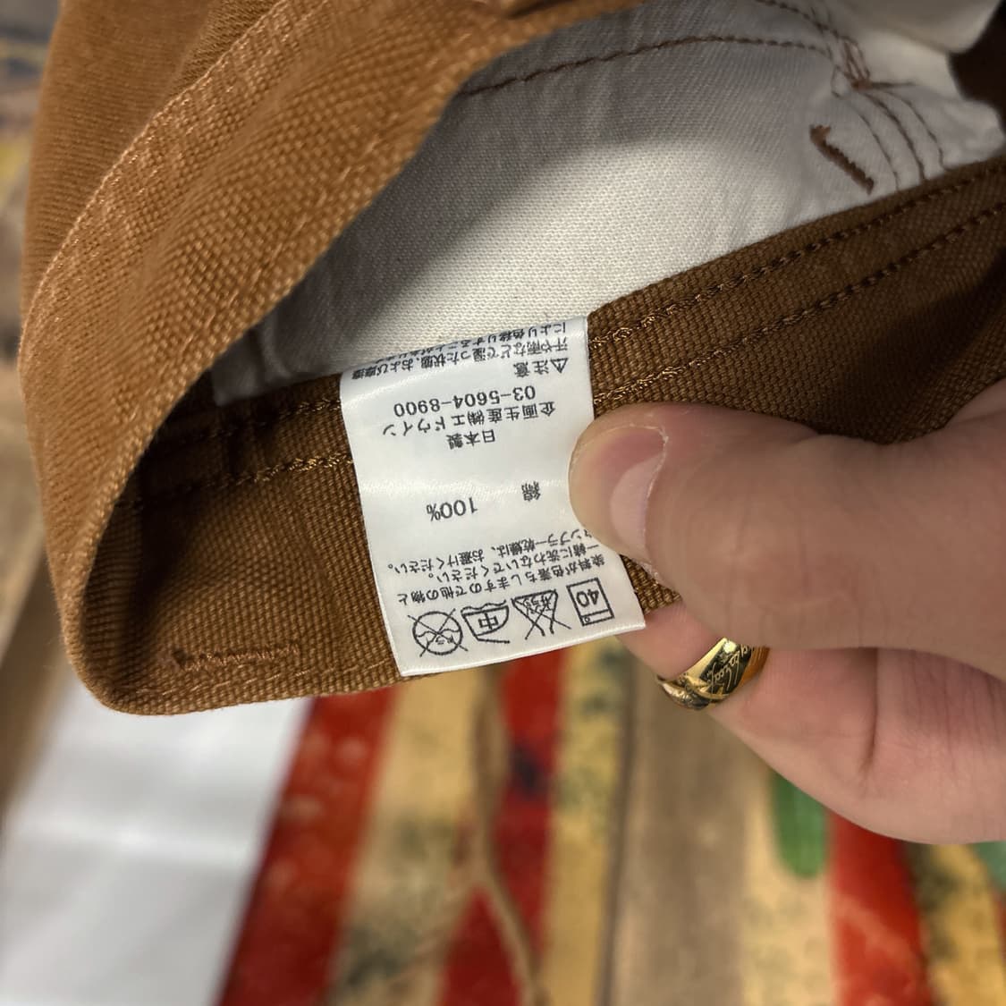 일본판 LEE 유니온메이드 덕캔버스 샌포라이징 카펜터 워크팬츠 N630 상품이미지9