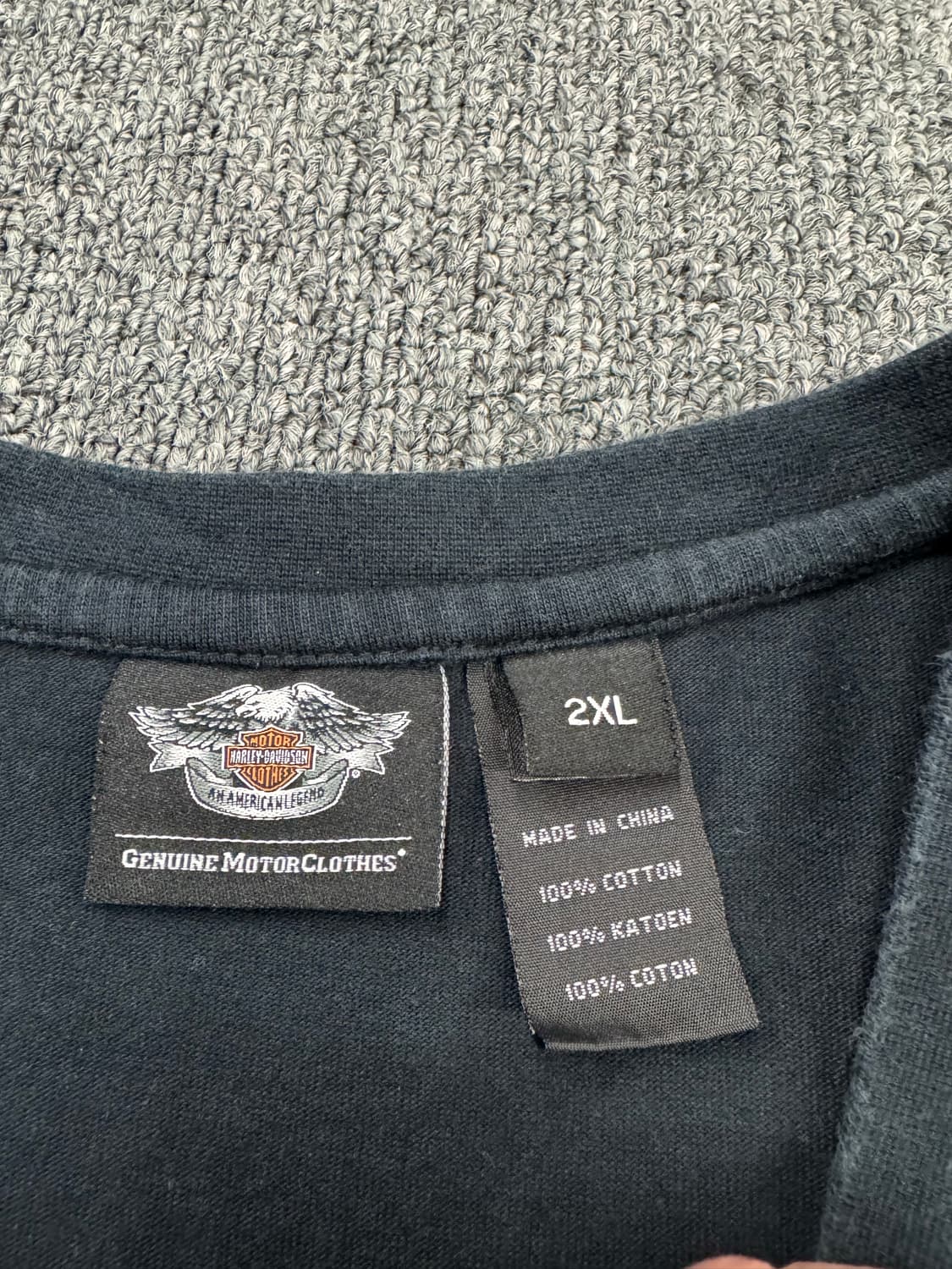 2XL)할리데이비슨 빈티지 110주년 헨리넥 롱슬리브 상품이미지5