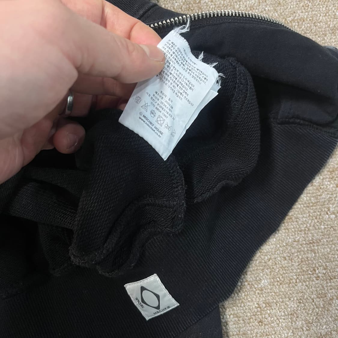 미스치프 빅포켓 워시드 투웨이 후드집업 상품이미지8