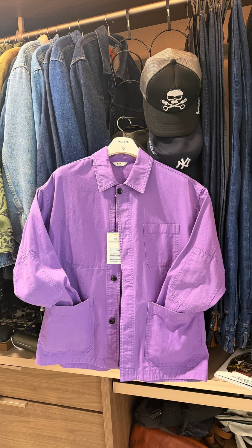 His 히스 헤지스 프렌치워크자켓 퍼플 상품이미지2