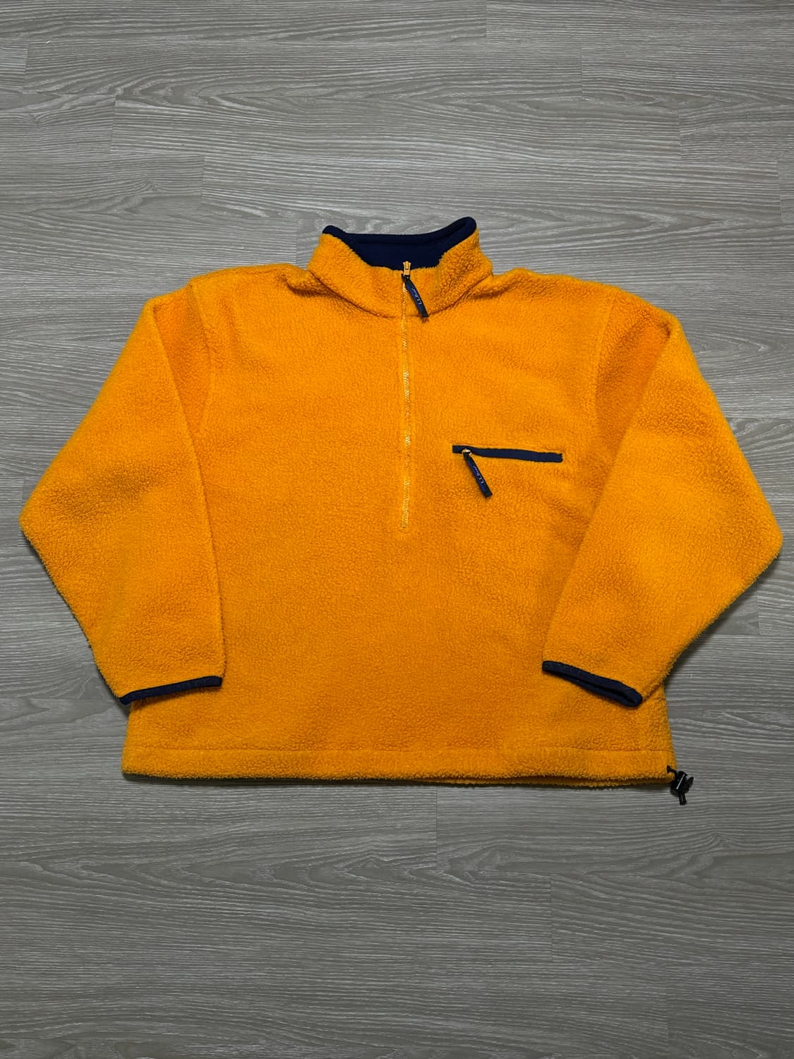 80s L.L.Bean 엘엘빈 반집업 후리스 오렌지 상품이미지1