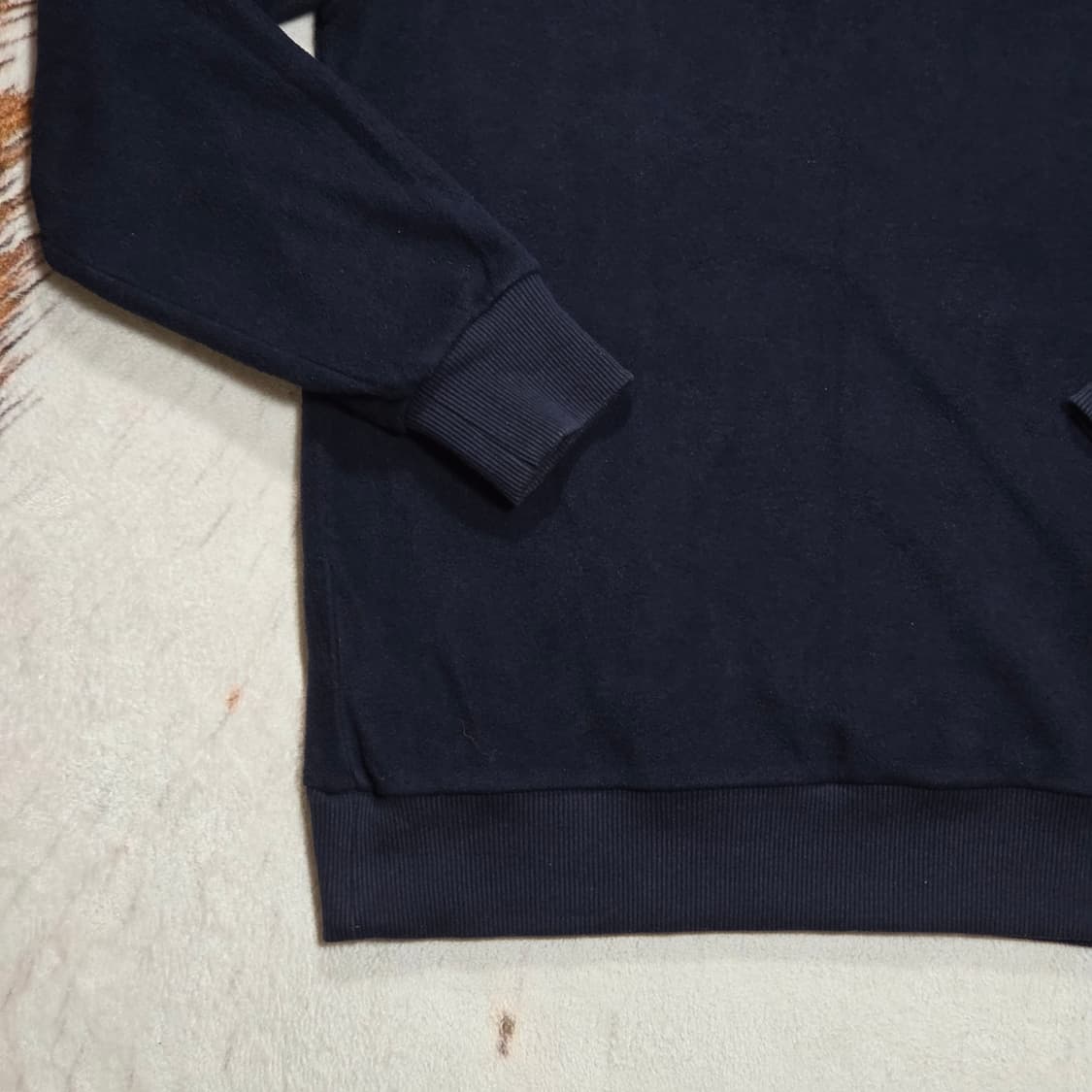 UGIZ 네이비 후리스 반하이넥 후드티 상품이미지6