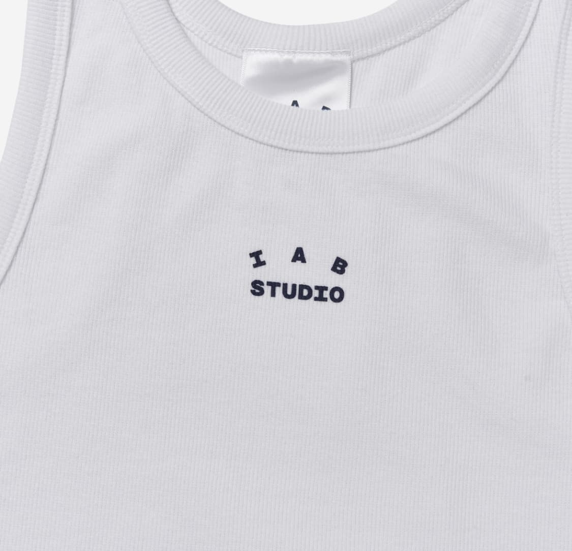 [새상품/당일배송] 아이앱 스튜디오 슬리브리스 탑 화이트 네이비 상품이미지2