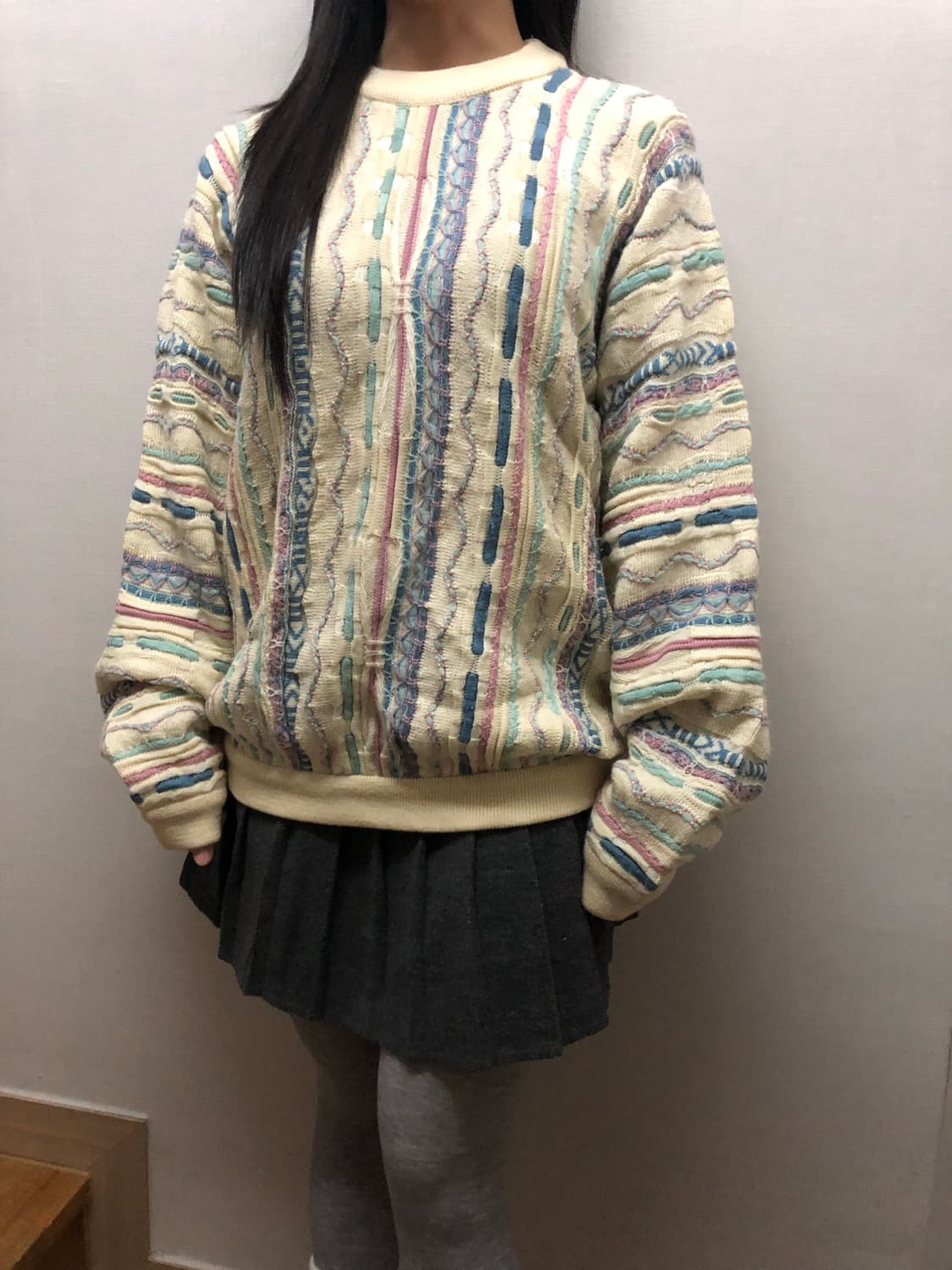 빈티지 소울오브오스트레일리아 믹스 컬러 케이블 니트 상품이미지2