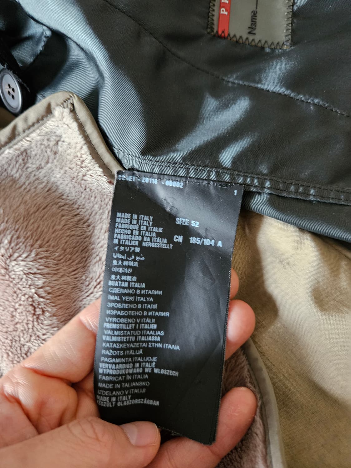 프라다 자켓 105size ( 양털 내피 있음.) 상품이미지6